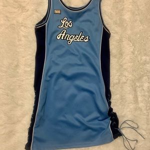 Hardwood Classics Los Angeles Lakes Jersey Dress